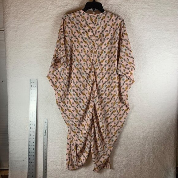 Melissa McCarthy Seven7 Women's Pink Floral Kimono Duster‎ Cardigan Size M 9169 - Picture 7 of 9